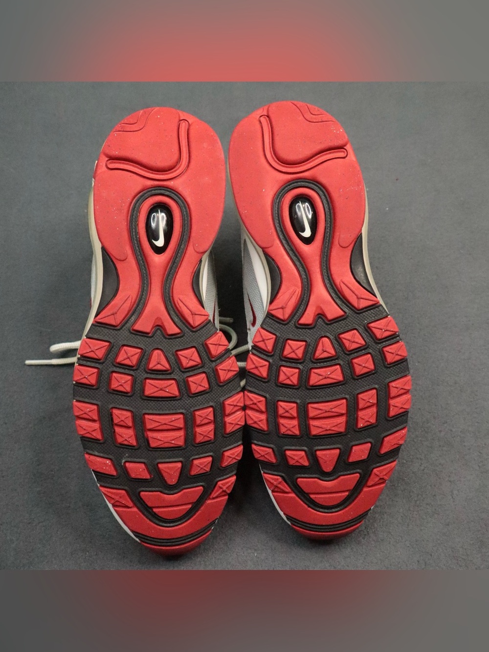 Nike Air Max 97 White Bullet Sneakers 921522-111 Mens 7Y Womens 8.5 EUR 40 Red - Picture 12 of 12